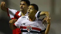 Ryan comemorando um dos gols do São Paulo na partida contra o Criciúma pela Copinha 2024 Foto: Thiago Calil/AGIF