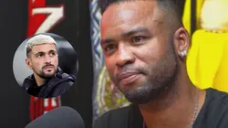 Ex-jogador ainda não esqueceu Arrascaeta - Foto 1: Reprodução/Charla Podcast/YouTube - Foto 2: Juan Manuel Serrano Arce/Getty Images.