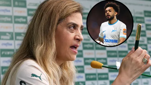 Leila Pereira foi desmentida por presidente do Zenit, que negou acerto com Palmeiras por Claudinho - Fotos: Clive Rose/Getty Images e César Greco/Ag. Palmeiras