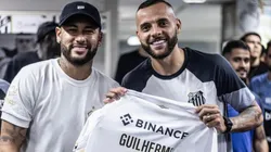 Guilherme e Neymar em 2024 (Raul Baretta/Santos FC)