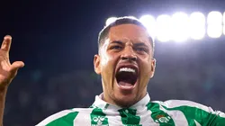 SEVILLE, SPAIN - SEPTEMBER 13: Vitor Roque of Real Betis celebrates after scoring the teams second goal during the LaLiga match between Real Betis Balompie and CD Leganes at Estadio Benito Villamarin on September 13, 2024 in Seville, Spain. (Photo by Fran Santiago/Getty Images)