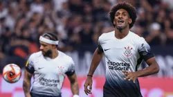 Talles Magno, jogador do Corinthians comemora seu gol durante partida contra o Velo Clube no estadio Arena Corinthians pelo campeonato Paulista 2025.