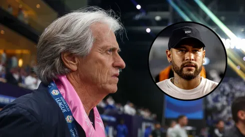 Jorge Jesus e Neymar: técnico e jogador no Al-Hilal - Fotos: Yasser Bakhsh/Getty Images e Leonardo Lima/AGIF