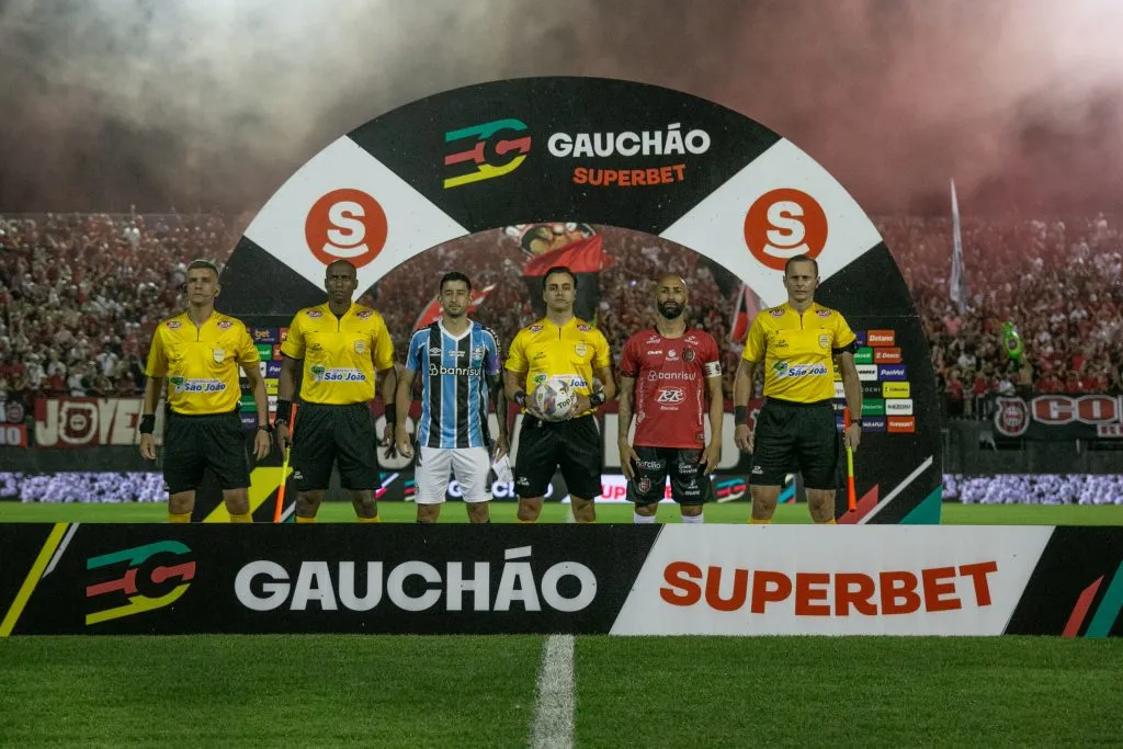 Grêmio na estreia do Campeonato Gaúcho de 2025. Foto: Volmer Perez/AGIF