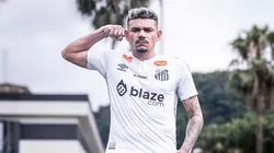 Tiquinho Soares é o novo reforço do Santos. Foto: Raul Baretta/Santos FC