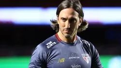 Luis Zubeldia técnico do São Paulo durante partida contra o Guarani no estádio Morumbi pelo campeonato Paulista 2025. Foto: Marcello Zambrana/AGIF