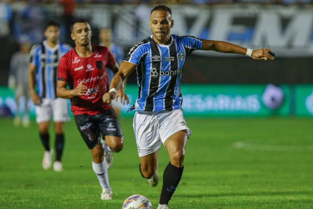 Grêmio em partida pelo Campeonato Gaúcho. Foto: Volmer Perez/AGIF