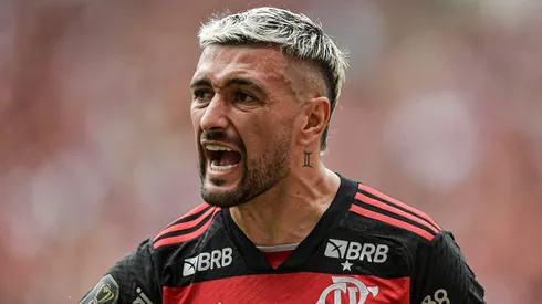 Arrascaeta foi um dos destaques do Flamengo na partida. Foto: Thiago Ribeiro/AGIF