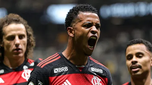 Carlinhos durante jogo do Mengão no Brasileirão 2024.