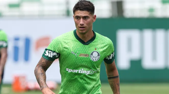 Emi Martínez em treino pelo Palmeiras
