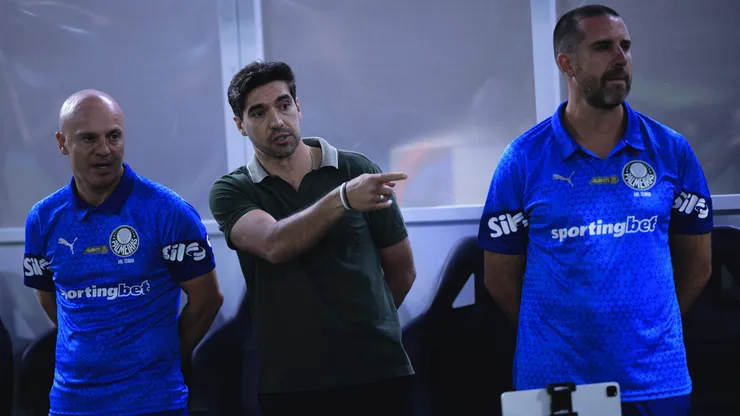 Abel Ferreira e sua comissão técnica contra o Novorizontino (Ettore Chiereguini/AGIF)