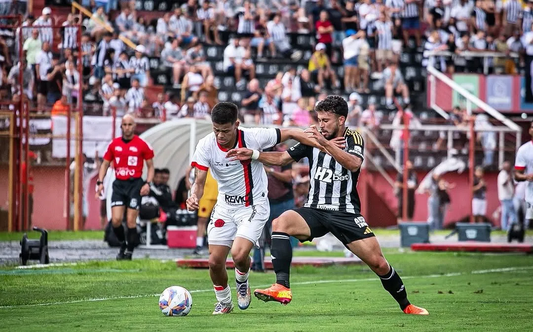Atlético Mineiro x Pouso Alegre no duelo pela terceira rodada do Campeonato Mineiro. Foto: @giovannimendesfoto / Pouso Alegre SAF