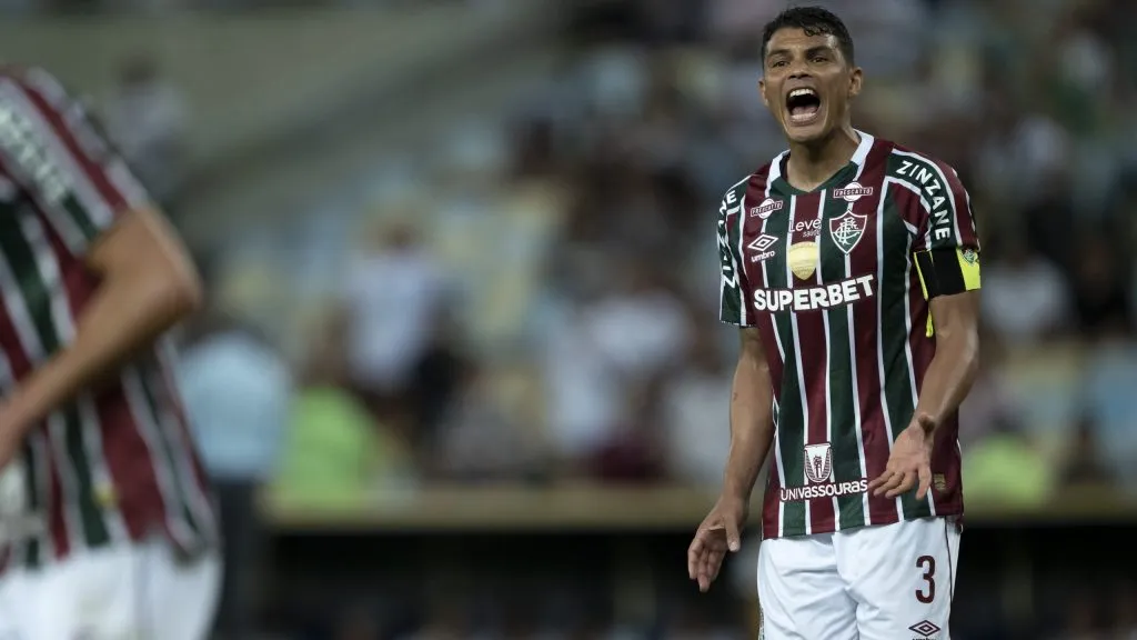 Thiago Silva em partida pelo Fluminense. Foto: Jorge Rodrigues/AGIF