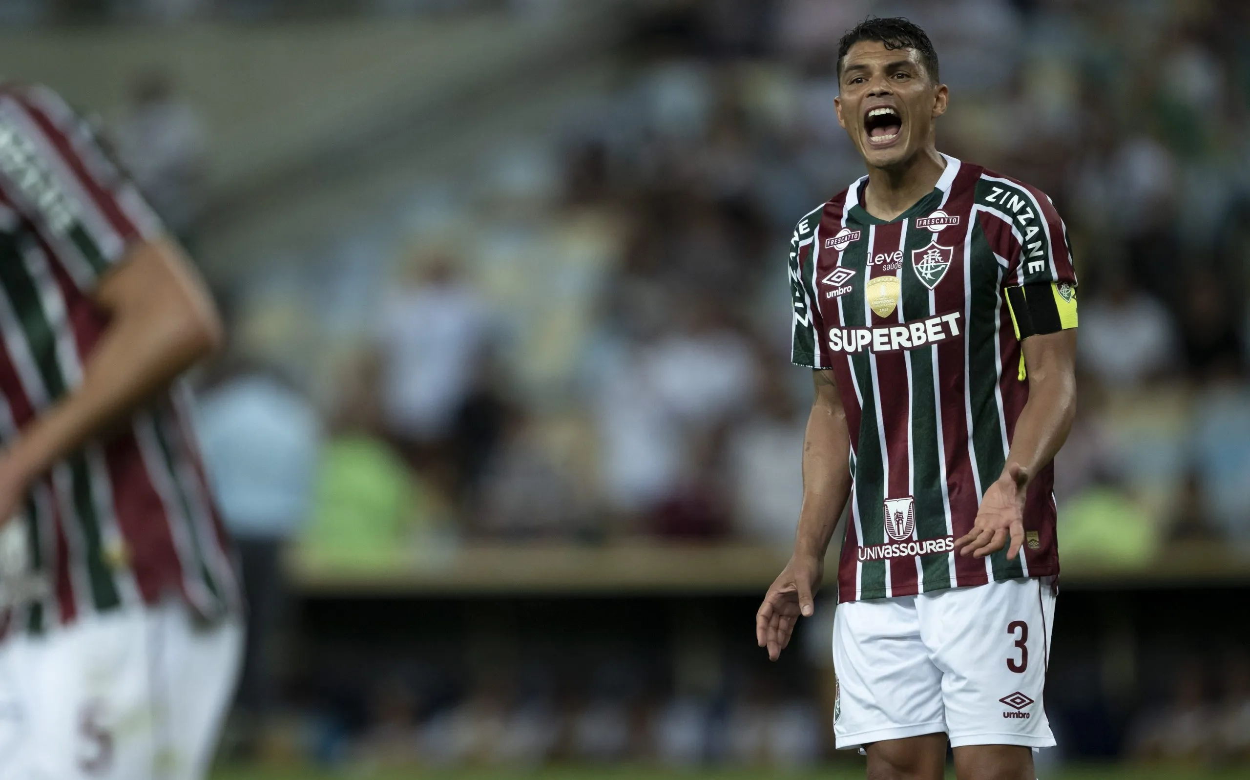 Thiago Silva, jogador do Fluminense durante partida contra o Madureia pelo Campeonato Carioca. Foto: Jorge Rodrigues/AGIF