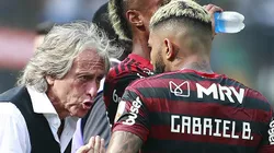 Jorge Jesus e Gabigol - (Photo by Daniel Apuy/Getty Images)