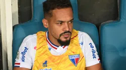 Bruno Pacheco, jogador do Fortaleza durante partida contra o Bahia no estadio Arena Fonte Nova pelo campeonato Brasileiro A 2024. Foto: Walmir Cirne/AGIF