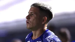 Soteldo durante jogo do Peixe no Paulistão.