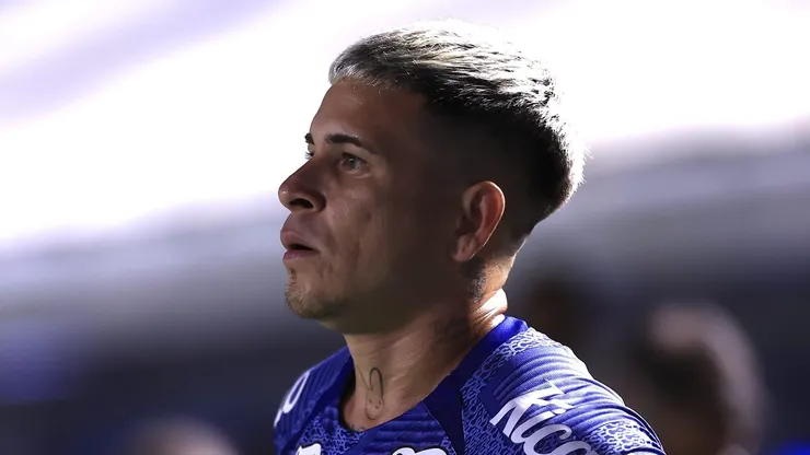 Soteldo durante jogo do Peixe no Paulistão.