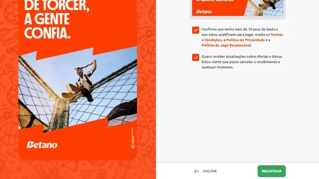 Confirme o cadastro clicando no botão verde “Registrar”