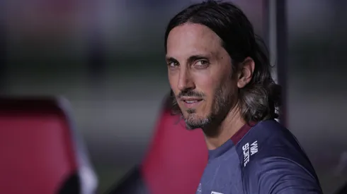 Luis Zubeldía durante partida entre São Paulo e Corinthians, no Morumbis, pelo Campeonato Paulista.