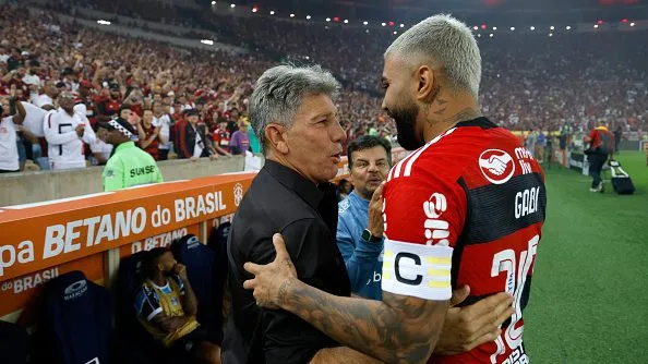 Renato Gaúcho e Gabigol. Foto: Wagner Meier/Getty Images