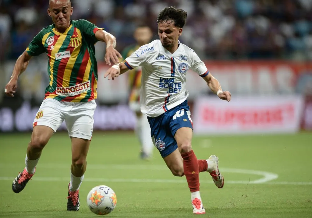 BA – SALVADOR – 23/01/2025 – COPA DO NORDESTE 2025, BAHIA X SAMPAIO CORREA – Biel jogador do Bahia durante partida contra o Sampaio Correa no estadio Arena Fonte Nova pelo campeonato Copa Do Nordeste 2025. Foto: Jhony Pinho/AGIF