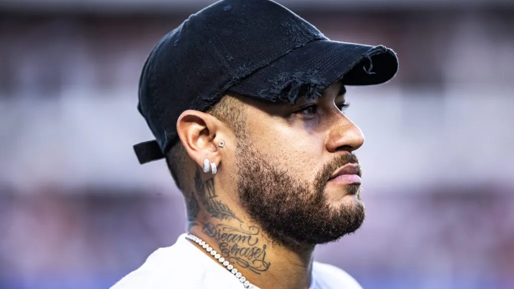 Neymar Junior na Vila Belmiro –  Foto: Abner Dourado/AGIF