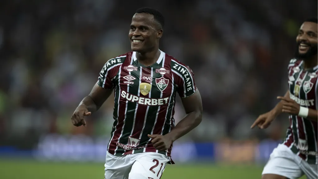 Jhon Arias jogando pelo Fluminense. Foto: Jorge Rodrigues/AGIF