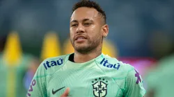 Neymar jogador da Seleção Brasileira durante treino no estádio Arena Pantanal. Foto: Gil Gomes/AGIF