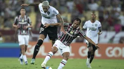 RJ - RIO DE JANEIRO - 21/09/2024 - BRASILEIRO A 2024, FLUMINENSE X BOTAFOGO - Lima jogador do Fluminense disputa lance com Barboza jogador do Botafogo durante partida no estadio Maracana pelo campeonato Brasileiro A 2024. Foto: Jorge Rodrigues/AGIF
