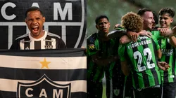 Atlético-MG pode estrear Junior Santos e o Coelho conta sua artilharia no Mineiro. FotoxFoto: Junior Santos (Divulgação/Atlético-MG; América-MG (AGIF)