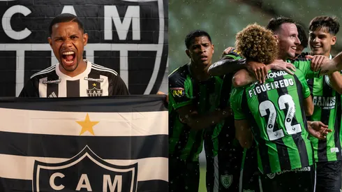 Atlético-MG pode estrear Junior Santos e o Coelho conta sua artilharia no Mineiro. FotoxFoto: Junior Santos (Divulgação/Atlético-MG; América-MG (AGIF)