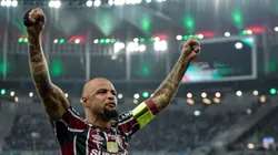 Felipe Melo jogador do Fluminense durante partida contra o Grêmio no estádio Maracanã pelo campeonato Copa Libertadores 2024. Foto: Thiago Ribeiro/AGIF