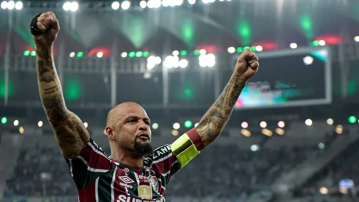 Felipe Melo jogador do Fluminense durante partida contra o Grêmio no estádio Maracanã pelo campeonato Copa Libertadores 2024. Foto: Thiago Ribeiro/AGIF