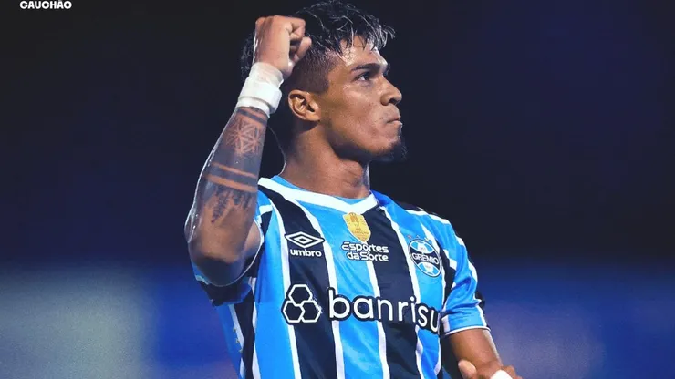 Arezo foi o dono do jogo contra Monsoon pelo Campeonato Gaúcho com direito a dois gols - Foto: Divulgação/Grêmio FBPA
