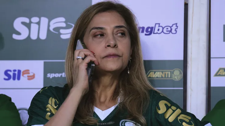 leila pereira presidente do Palmeiras durante partida contra o Bragantino no estádio Arena Allianz Parque pelo campeonato Paulista 2025. Foto: Ettore Chiereguini/AGIF