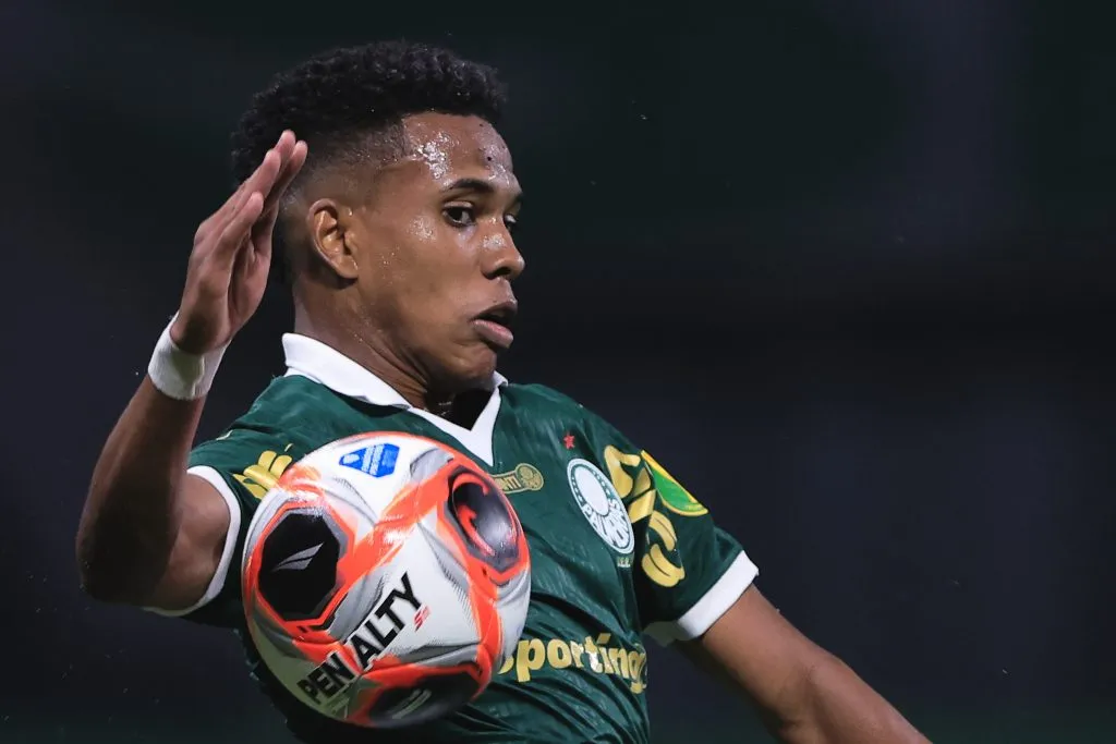 SP – SAO PAULO – 28/01/2025 – PAULISTA 2025, PALMEIRAS X BRAGANTINO – Estevao jogador do Palmeiras durante partida contra o Bragantino no estadio Arena Allianz Parque pelo campeonato Paulista 2025. Foto: Ettore Chiereguini/AGIF