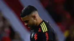 Wanderson jogador do Internacional lamenta chance perdida durante partida contra o Juventude no estadio Beira-Rio pelo Campeonato Brasileiro