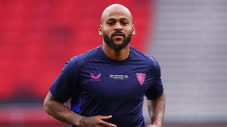 Marcão pelo Sevilla. Foto: Clive Rose/Getty Images