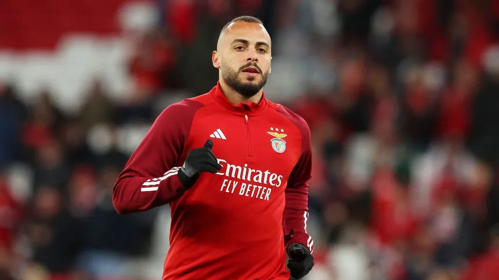 Arthur Cabral em sua passagem no Benfica. Foto: Carlos Rodrigues/Getty Images
