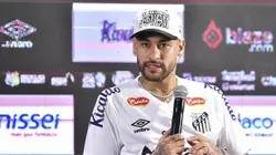 Neymar na coletiva de imprensa. Photo by Mauro Horita/Getty Images