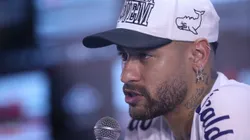 Neymar durante sua apresentação no Santos.