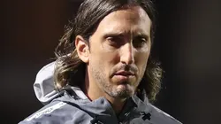 Luis Zubeldia, tecnico do Sao Paulo durante partida contra Santos na Vila Belmiro pelo campeonato Paulista 2025