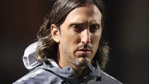 Luis Zubeldia, tecnico do Sao Paulo durante partida contra Santos na Vila Belmiro pelo campeonato Paulista 2025