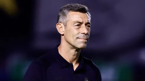 Pedro Caixinha durante partida entre Santos e Palmeiras, na Vila Belmiro, pelo Paulistão.