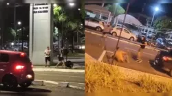 Homens se agredindo as vésperas do jogo entre Flamengo e Botafogo, em Belém. Foto: Reprodução / Redes Sociais