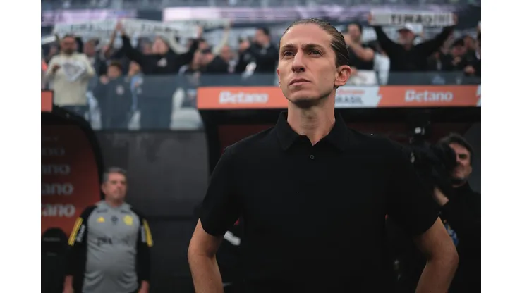 Filipe Luís técnico do Flamengo durante partida contra o Corinthians no estádio Arena Corinthians pelo campeonato Copa Do Brasil 2024. Foto: Ettore Chiereguini/AGIF