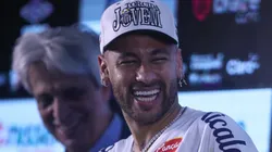 Neymar durante sua apresentação no Santos.