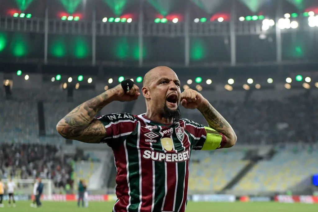 RJ – RIO DE JANEIRO – 20/08/2024 – COPA LIBERTADORES 2024, FLUMINENSE X GREMIO – Felipe Melo jogador do Fluminense durante partida contra o Gremio no estadio Maracana pelo campeonato Copa Libertadores 2024. Foto: Thiago Ribeiro/AGIF