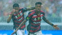 Bruno Henrique jogador do Flamengo comemora seu gol durante partida contra o Botafogo. Foto: Fernando Torres/AGIF
